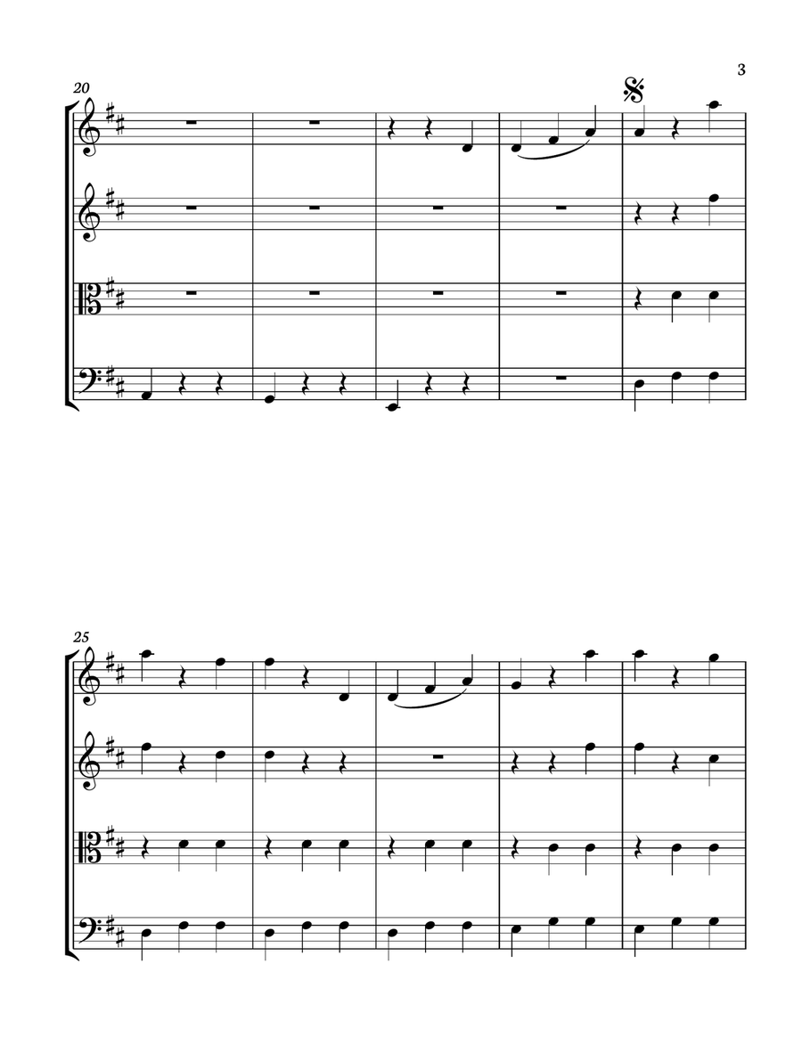 The Blue Danube - J. Strauss for string quartet. Score and parts included. String Quartet scores gallery preview page 3