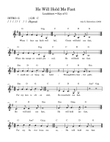 He Will Hold Me Fast LEAD SHEET Key of G Includes Melody with Chord Symbols