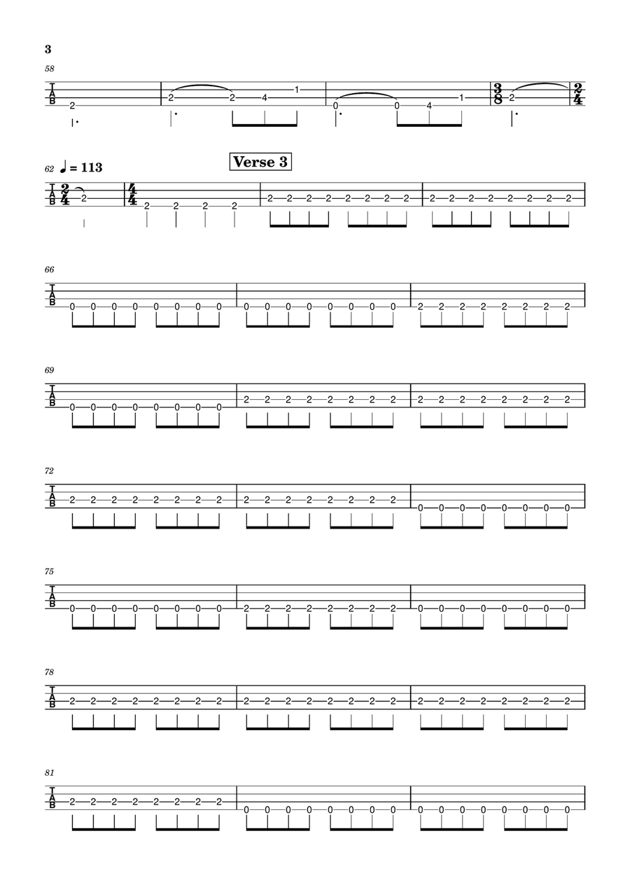 Suspicious Minds Suspicious Minds Bass Guitar Tablature scores gallery preview page 3