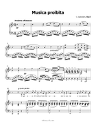 Musica proibita, by Gastaldon, in F Major Piano, Vocal scores gallery preview page 3