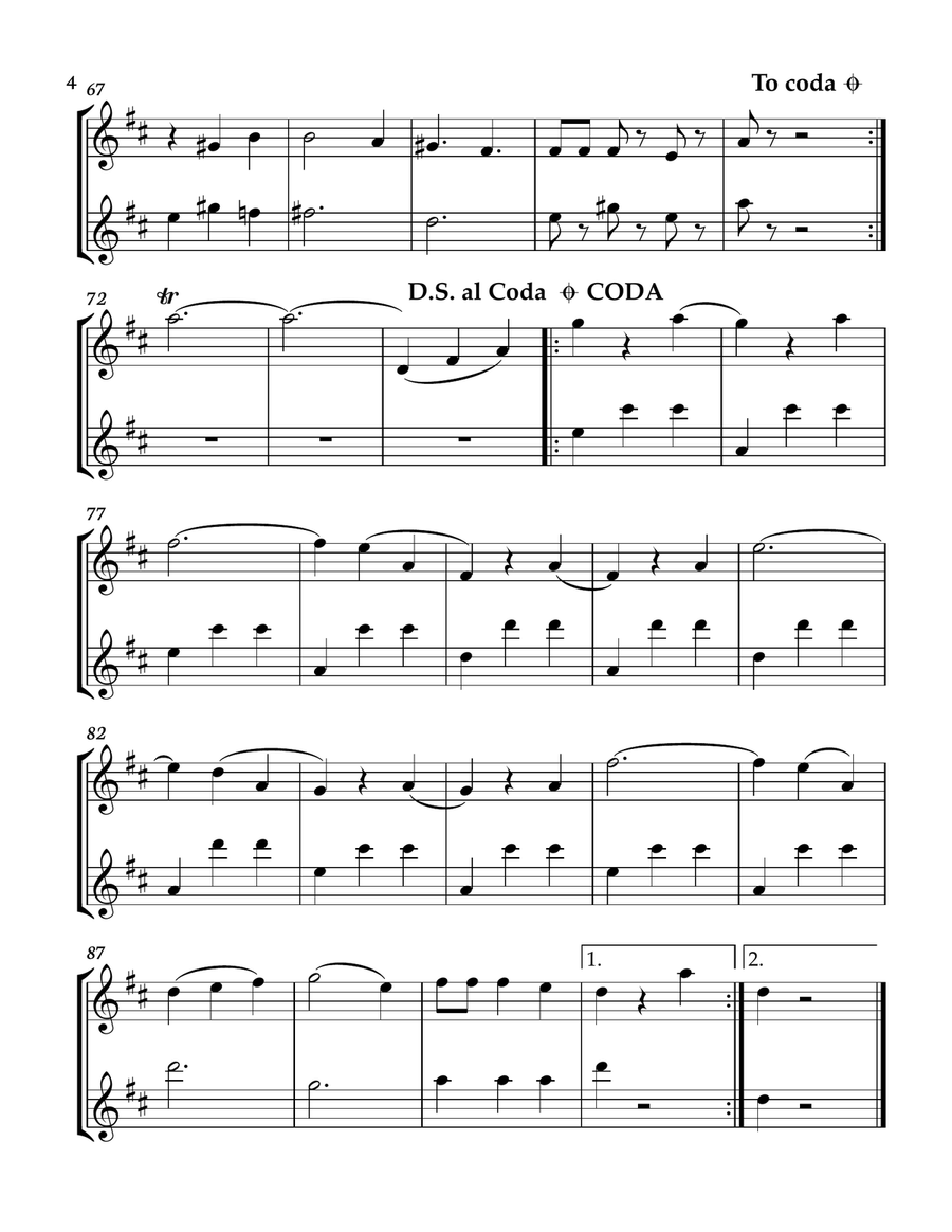 The Blue Danube - Strauss for clarinet duo. Score and parts included. Clarinet Duet scores gallery preview page 4