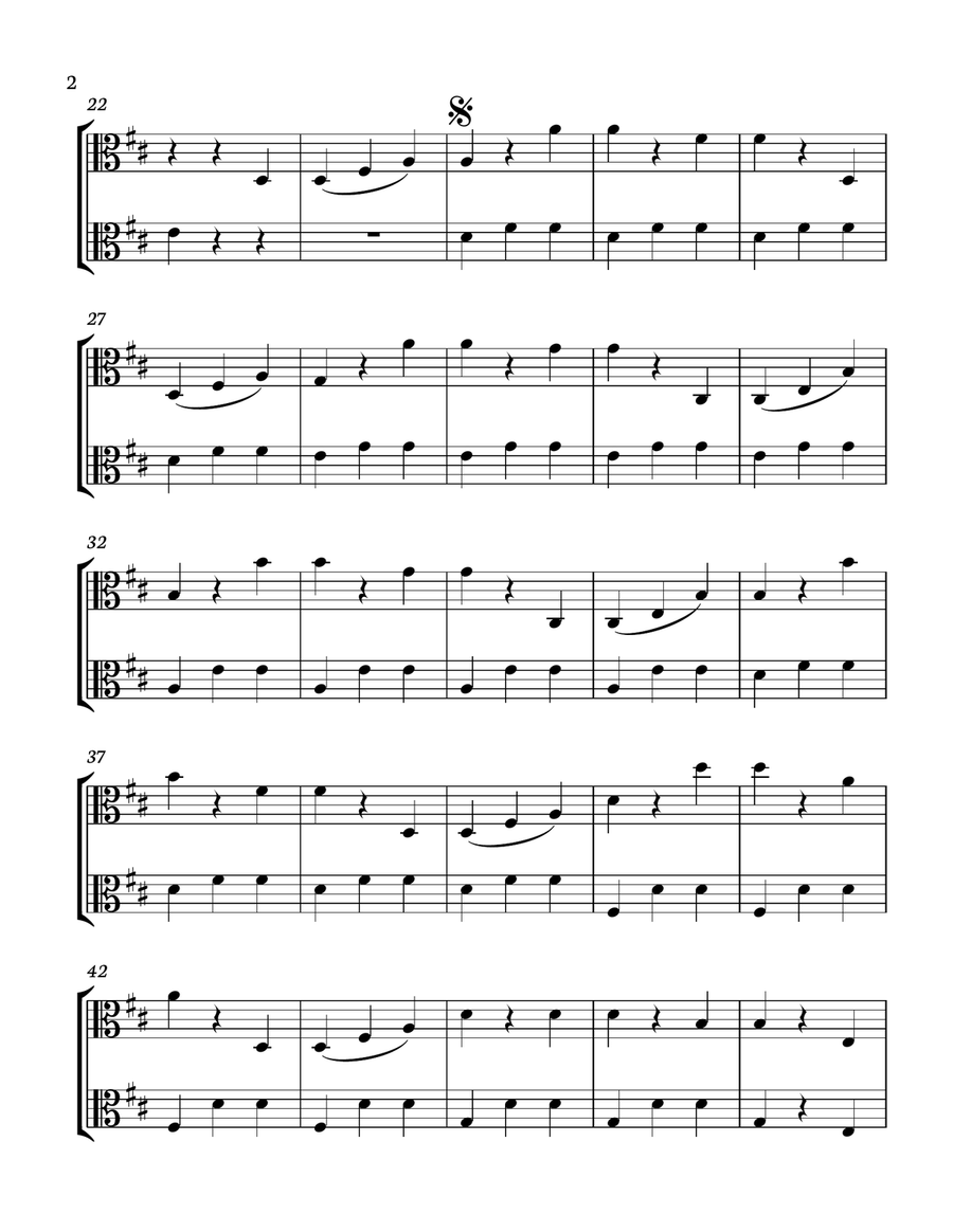 The Blue Danube - Strauss for Viola duo. Score and parts included. String Duet scores gallery preview page 2