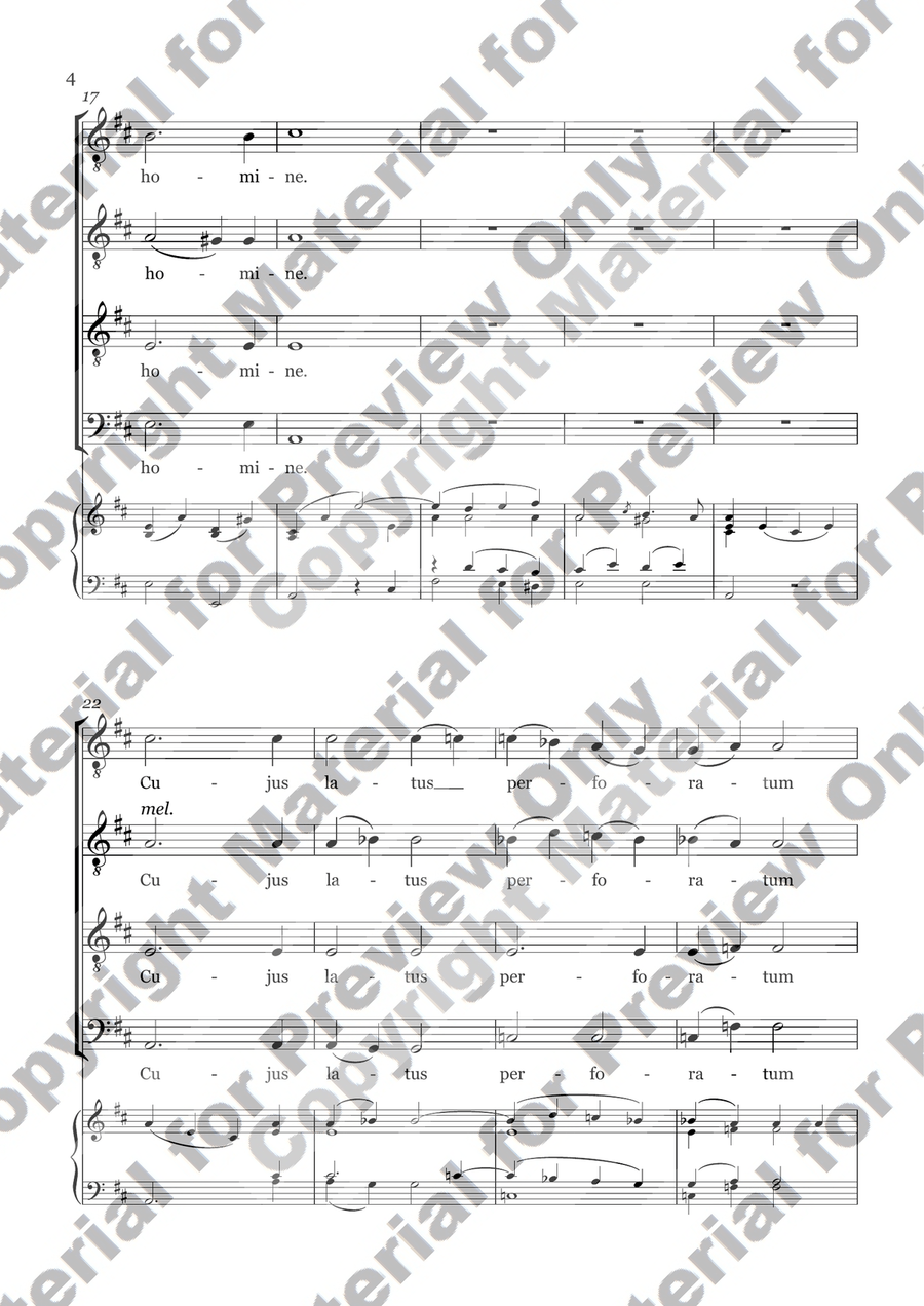 Ave Verum Corpus for men's choir TTBB TTBB scores gallery preview page 2