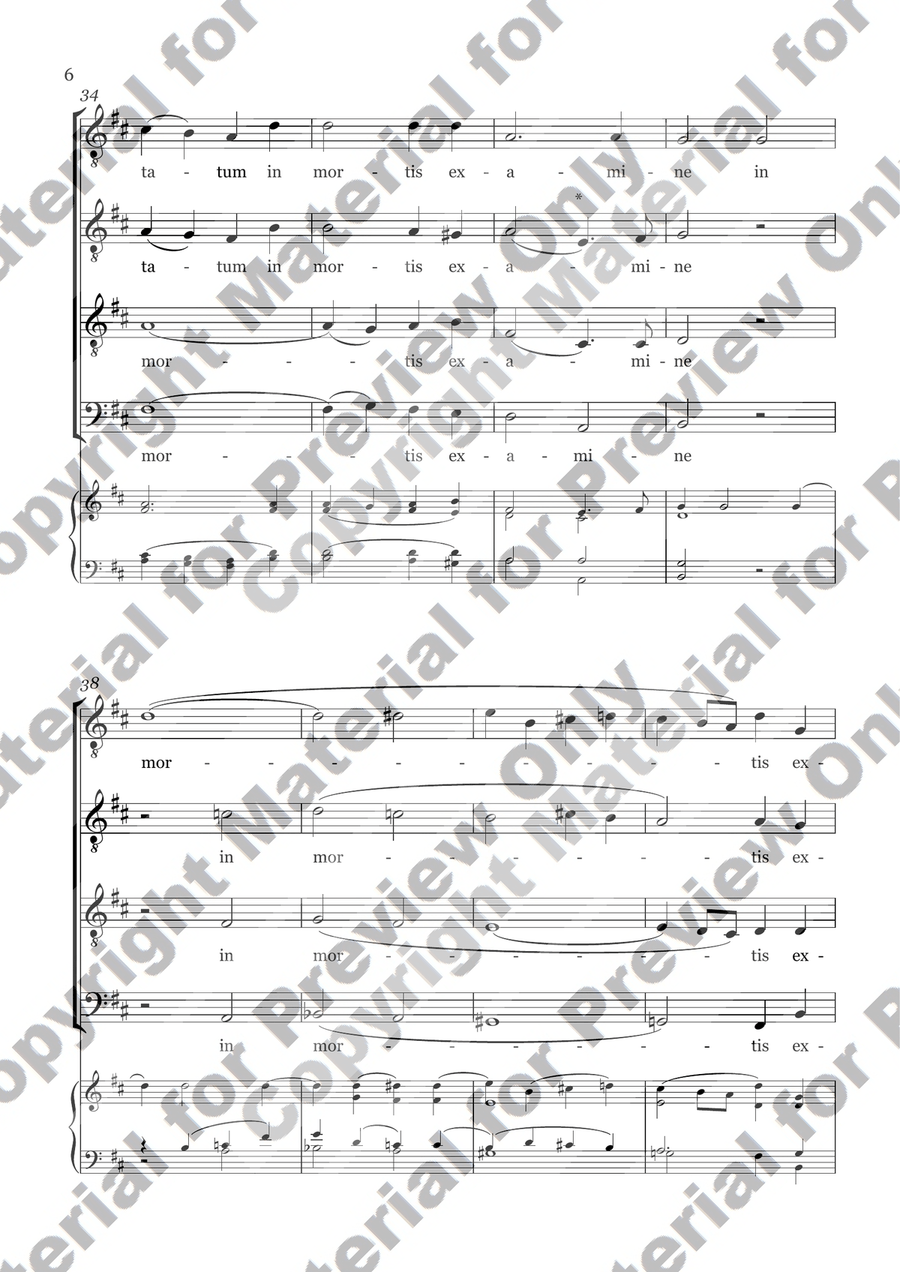 Ave Verum Corpus for men's choir TTBB TTBB scores gallery preview page 3