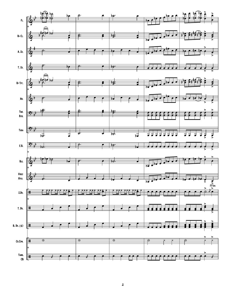 Welcome To The Jungle Welcome To The Jungle Marching Band scores gallery preview page 3