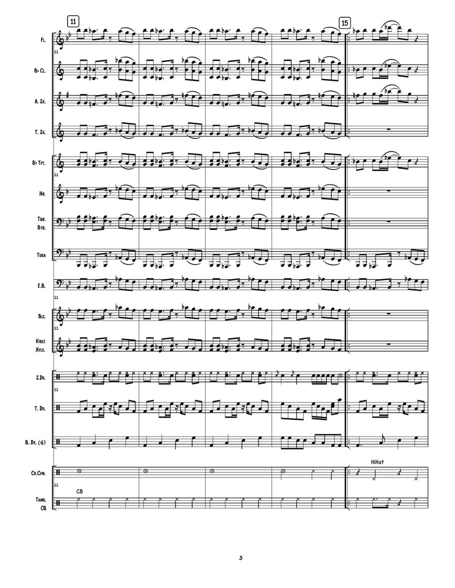 Welcome To The Jungle Welcome To The Jungle Marching Band scores gallery preview page 4