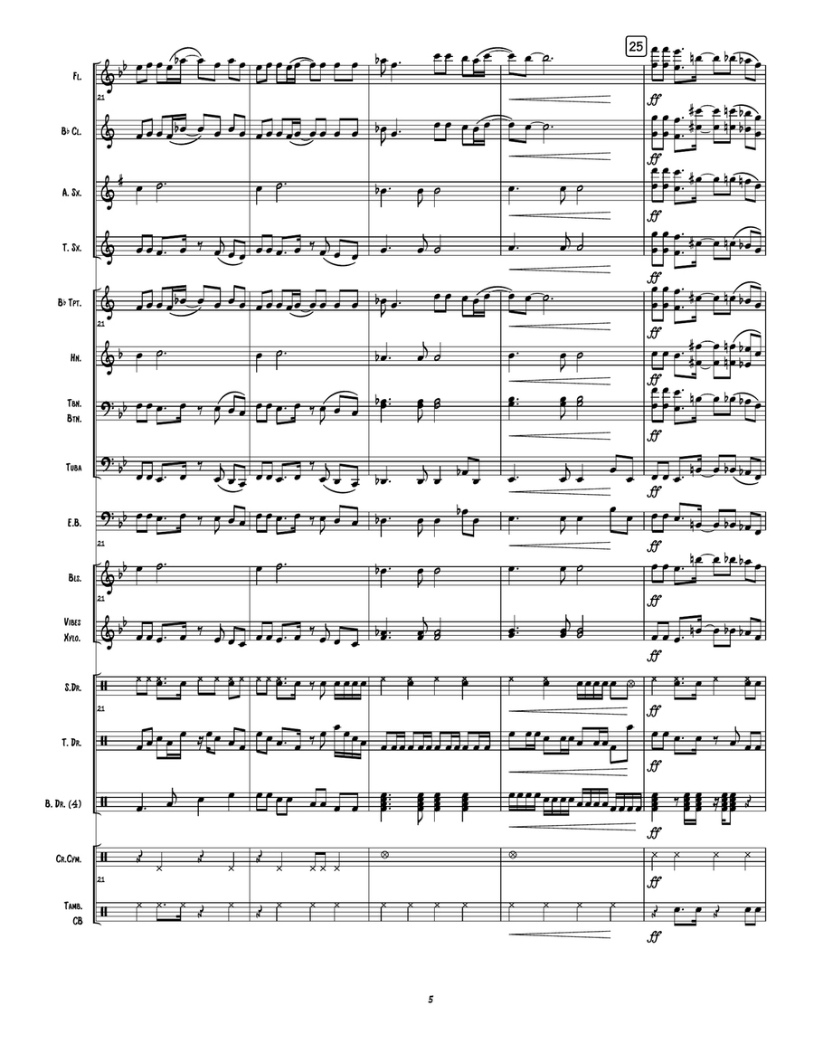 Welcome To The Jungle Welcome To The Jungle Marching Band scores gallery preview page 6