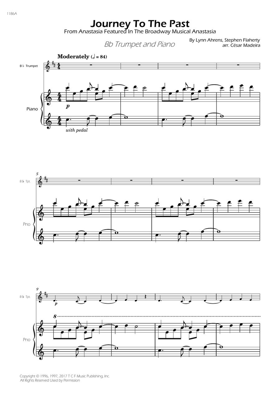 Journey To The Past Journey To The Past B-Flat Trumpet scores gallery preview page 2