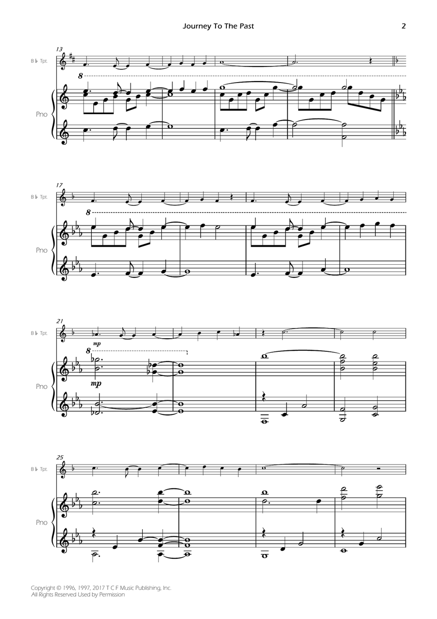 Journey To The Past Journey To The Past B-Flat Trumpet scores gallery preview page 3