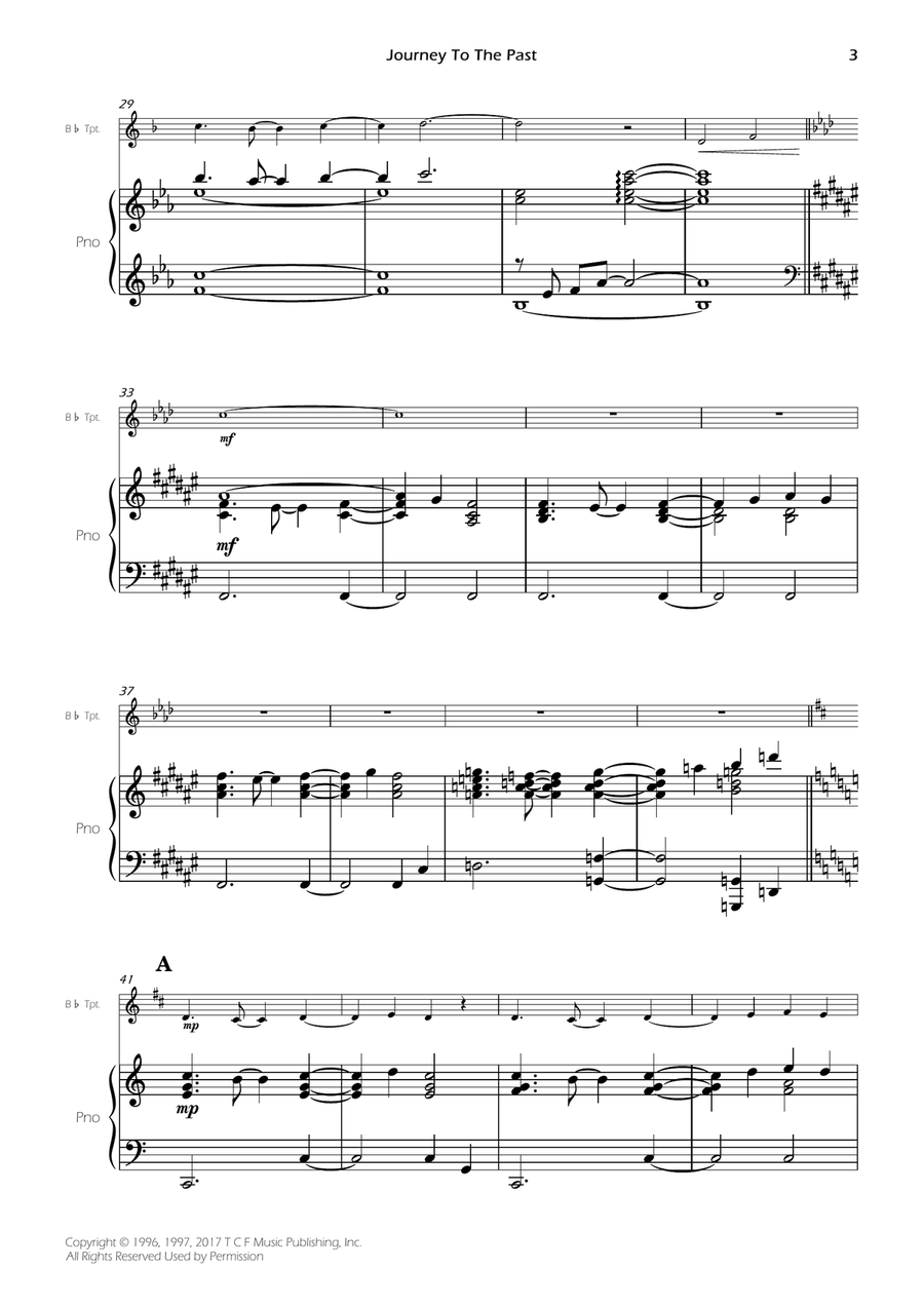 Journey To The Past Journey To The Past B-Flat Trumpet scores gallery preview page 4