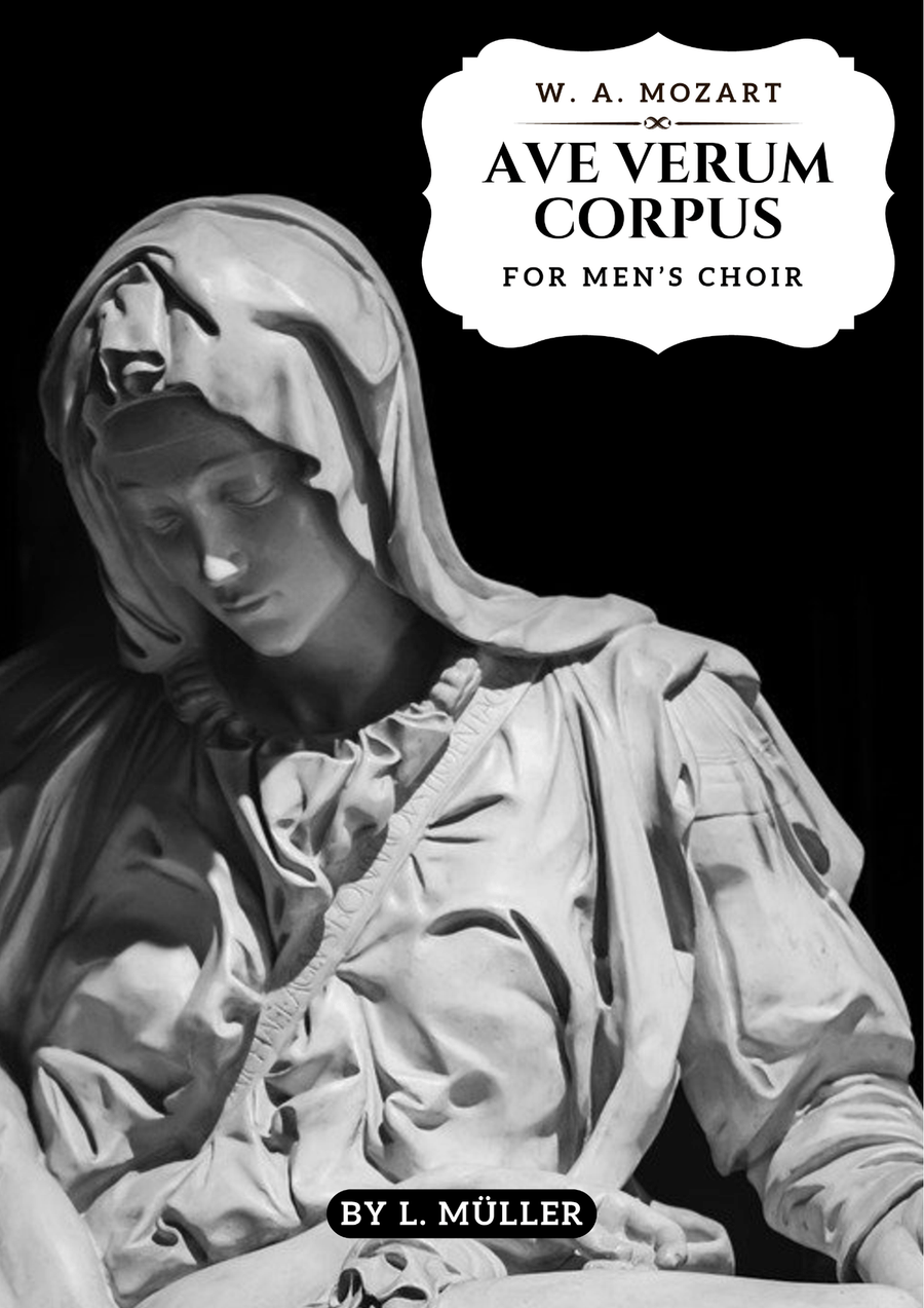 Ave Verum Corpus for men's choir TTBB (with chords) TTBB scores gallery preview page 4