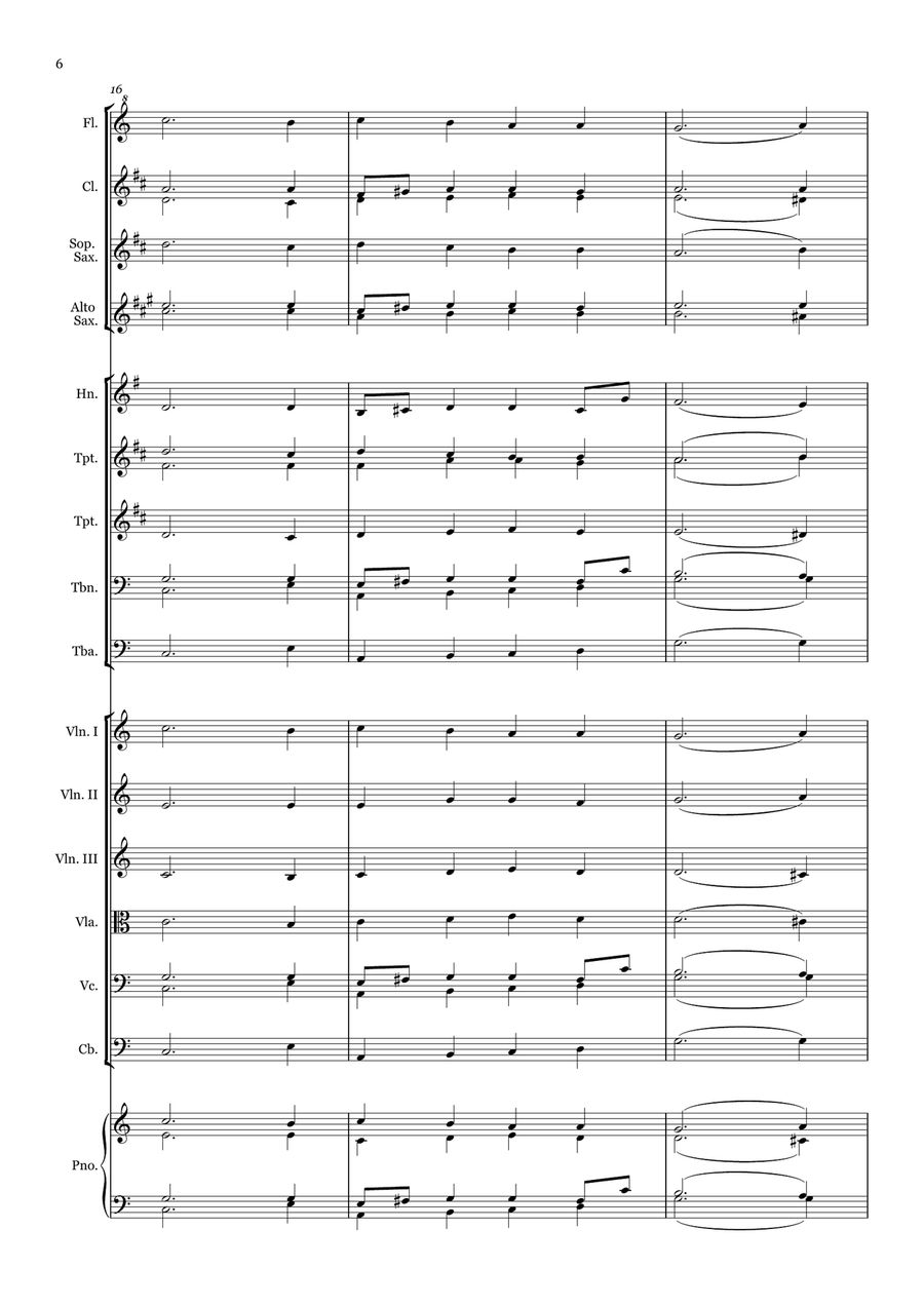 Collection of Traditional Hymns - for Beginner Orchestra Large Ensemble scores gallery preview page 6