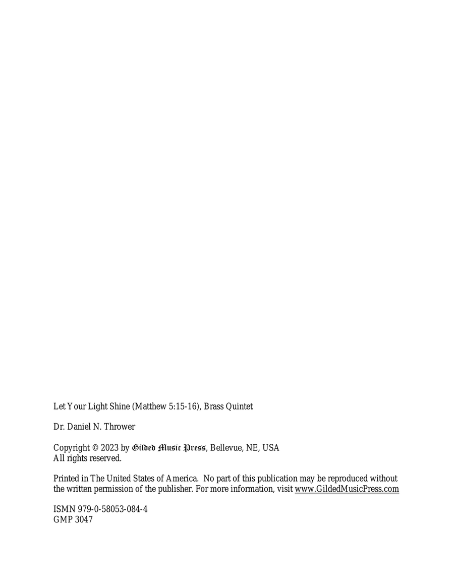 Let Your Light Shine, Op. 128 Brass Quintet scores gallery preview page 2