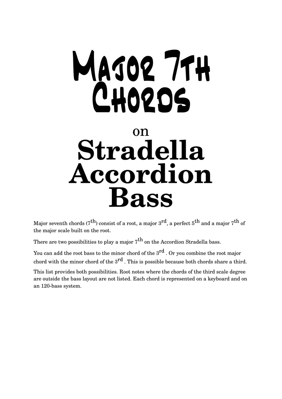 Jazz Chords on Accordion Bass: Maj7 Chords (landscape bass layout) Accordion scores gallery preview page 3