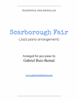 SCARBOROUGH FAIR jazz piano arrangement