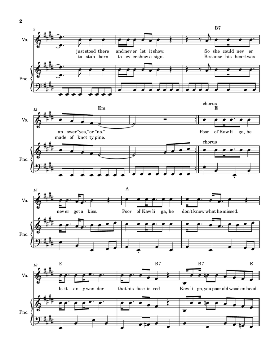Kaw-Liga Piano Solo scores gallery preview page 2