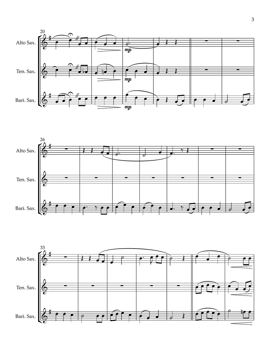TRUST AND OBEY - Saxophone Trio (ATB) Woodwind Trio scores gallery preview page 3