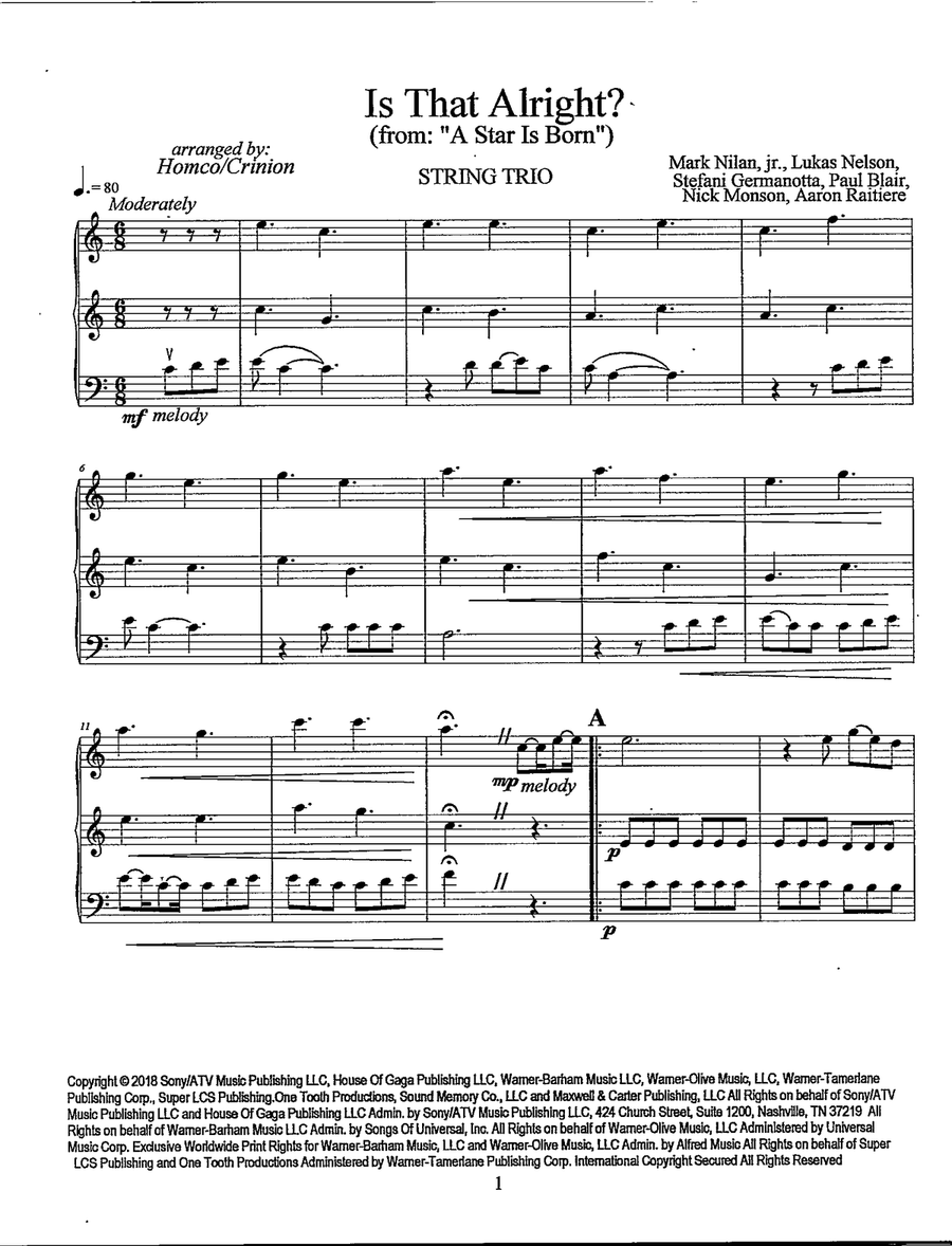 Is That Alright? Is That Alright? String Trio scores gallery preview page 2