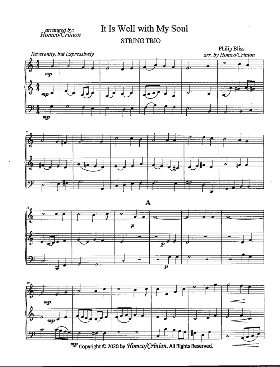 It Is Well with My Soul String Trio scores gallery preview page 2
