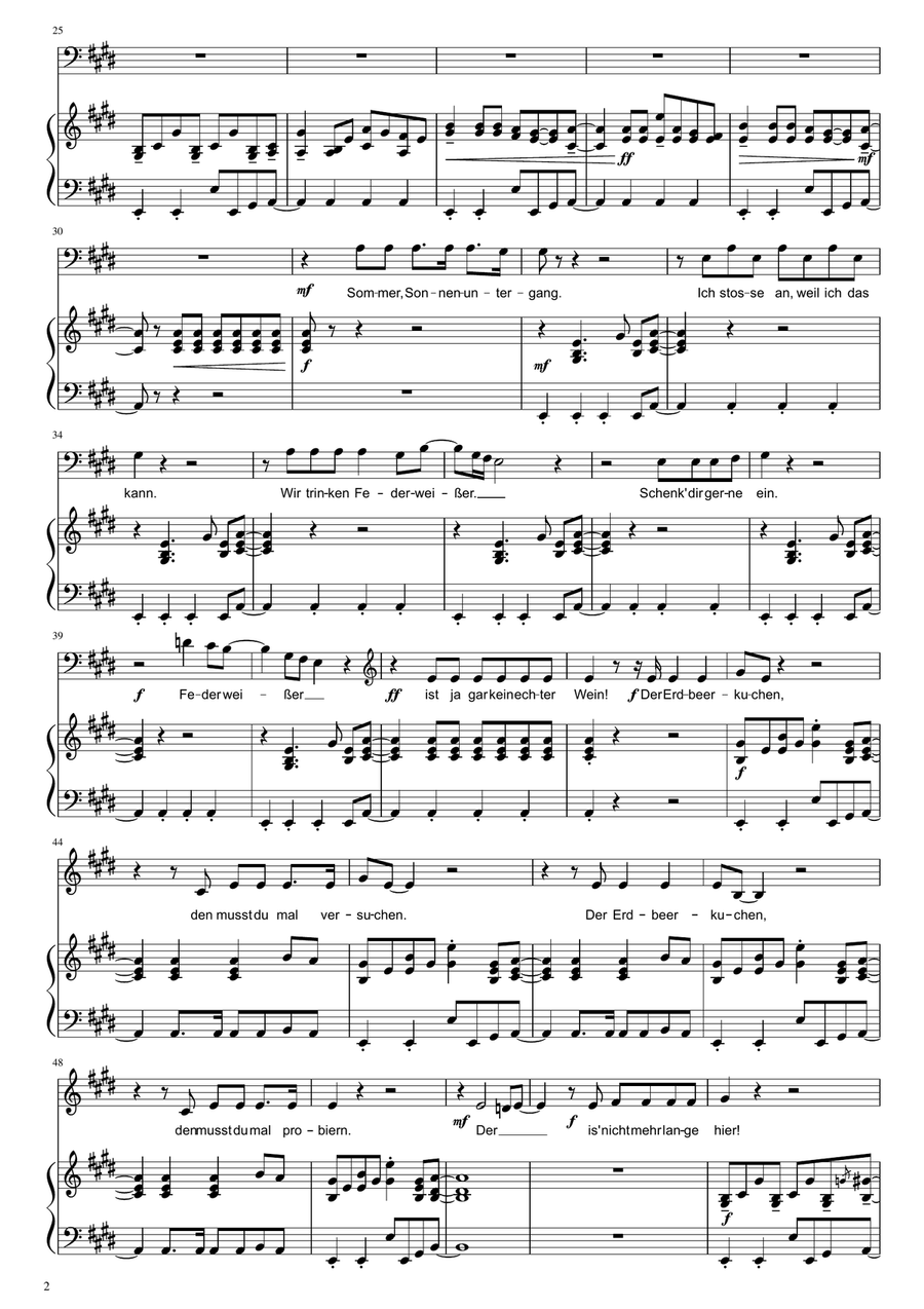 Erdbeerkuchen Erdbeerkuchen Piano, Vocal scores gallery preview page 2