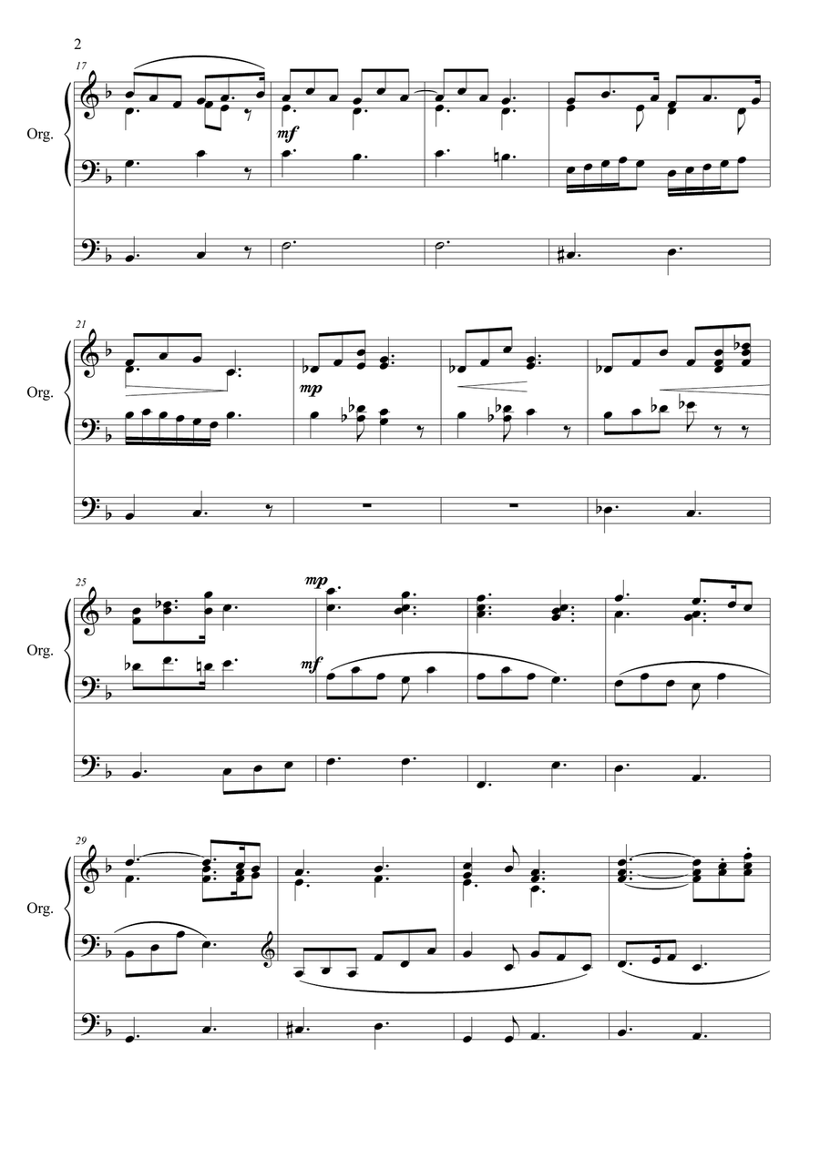Cradle song Cradle song Organ Solo scores gallery preview page 2