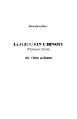 TAMBOURIN CHINOIS (Chinese Drum) Violin and piano