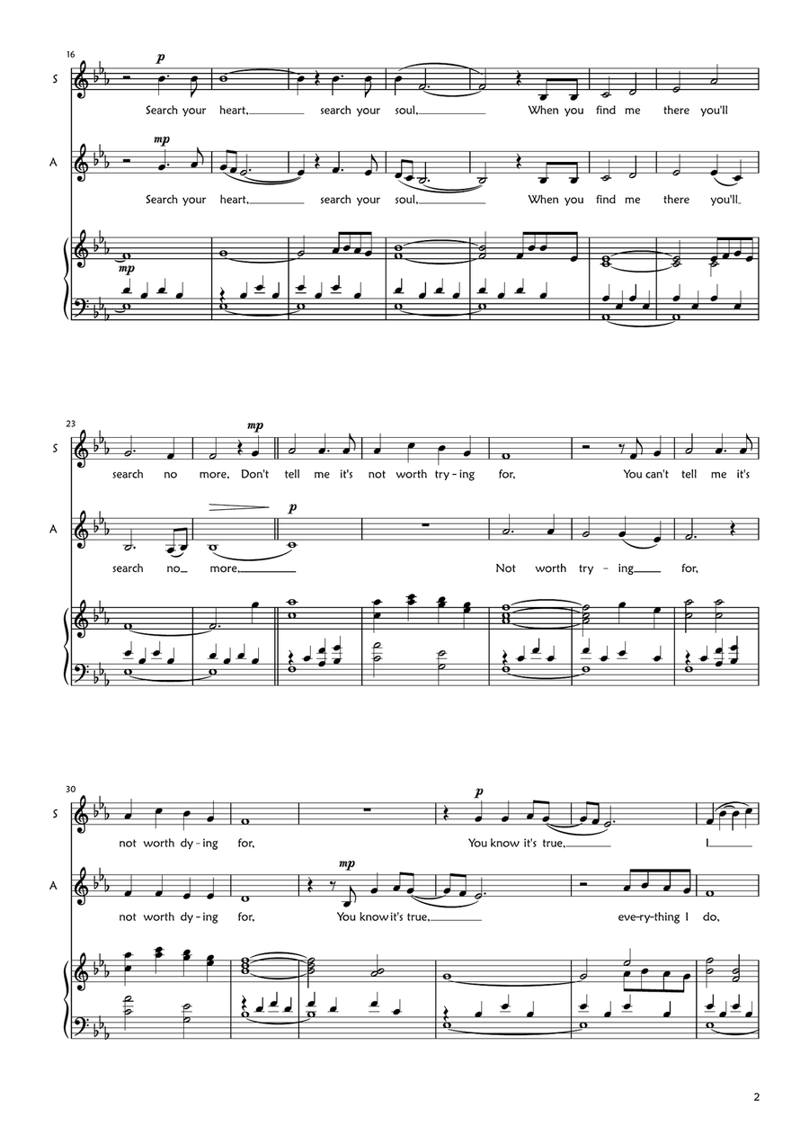 (Everything I Do) I Do It For You SA scores gallery preview page 2