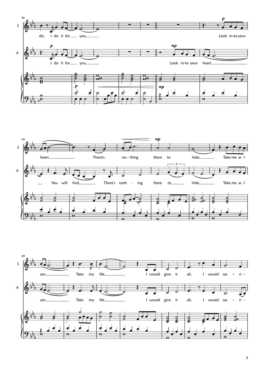 (Everything I Do) I Do It For You SA scores gallery preview page 3