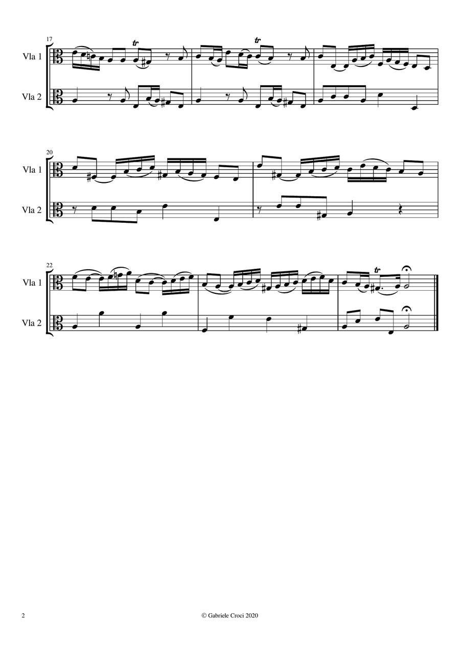 Sonata in a minor RV44 String Duet scores gallery preview page 3