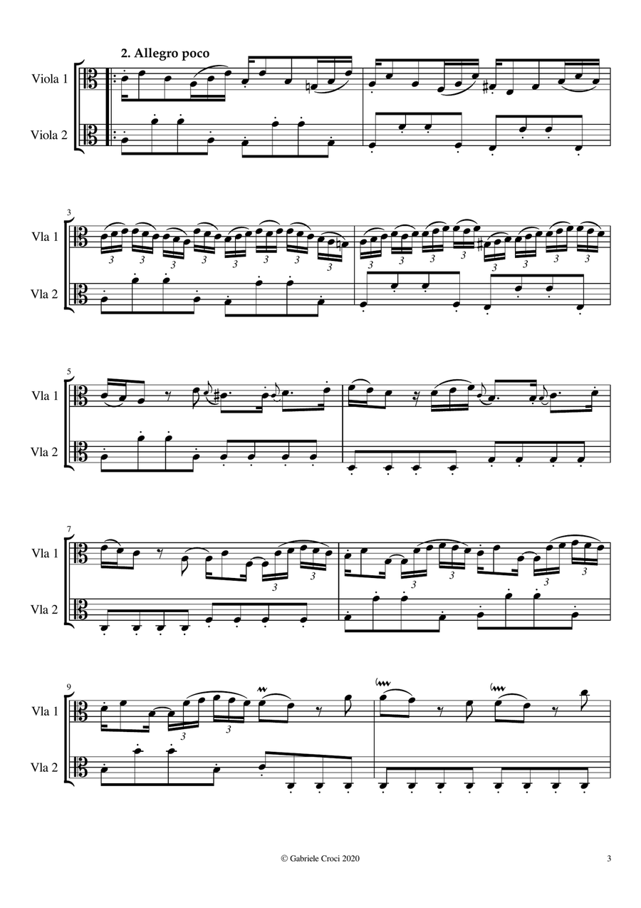 Sonata in a minor RV44 String Duet scores gallery preview page 4