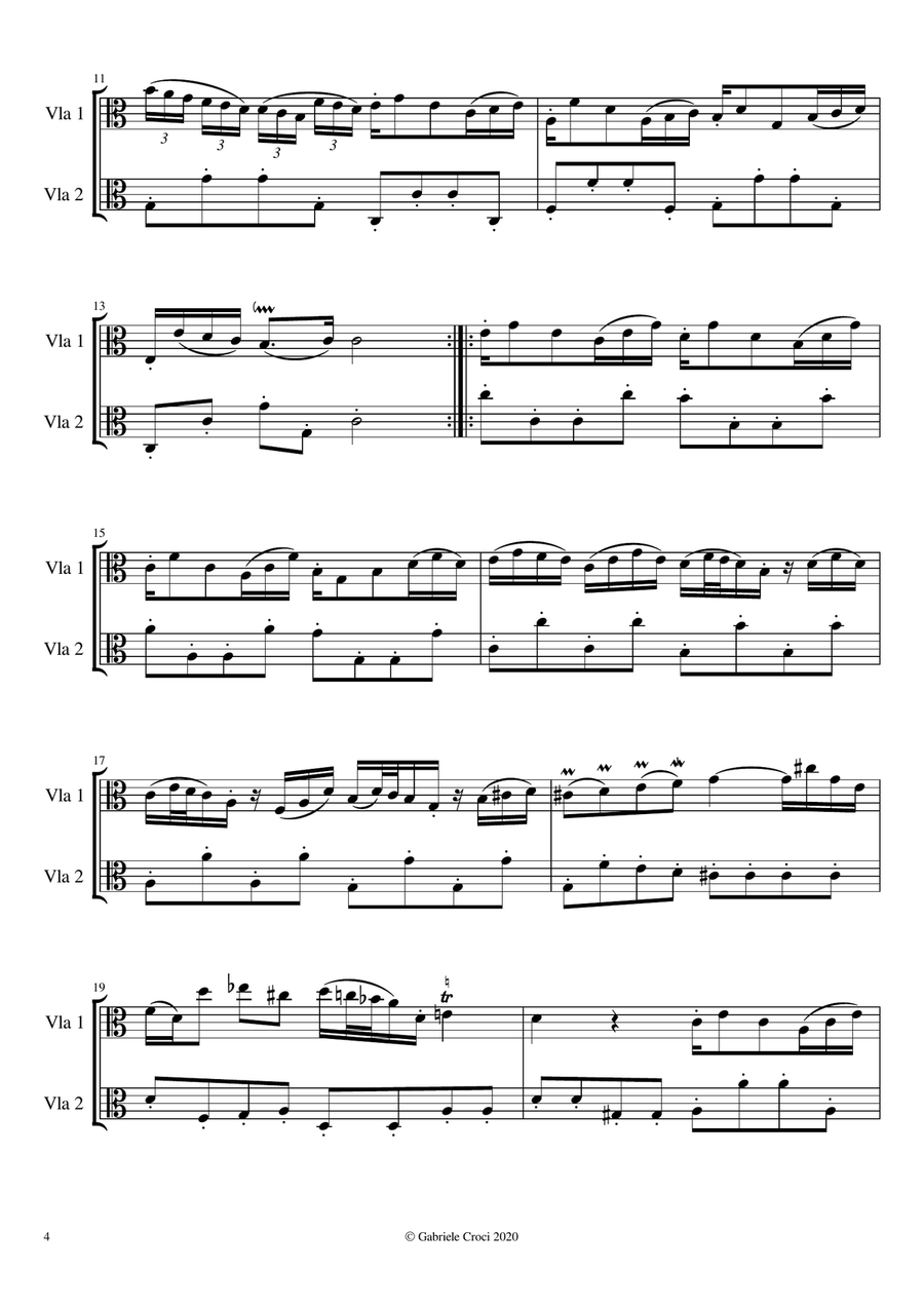 Sonata in a minor RV44 String Duet scores gallery preview page 5