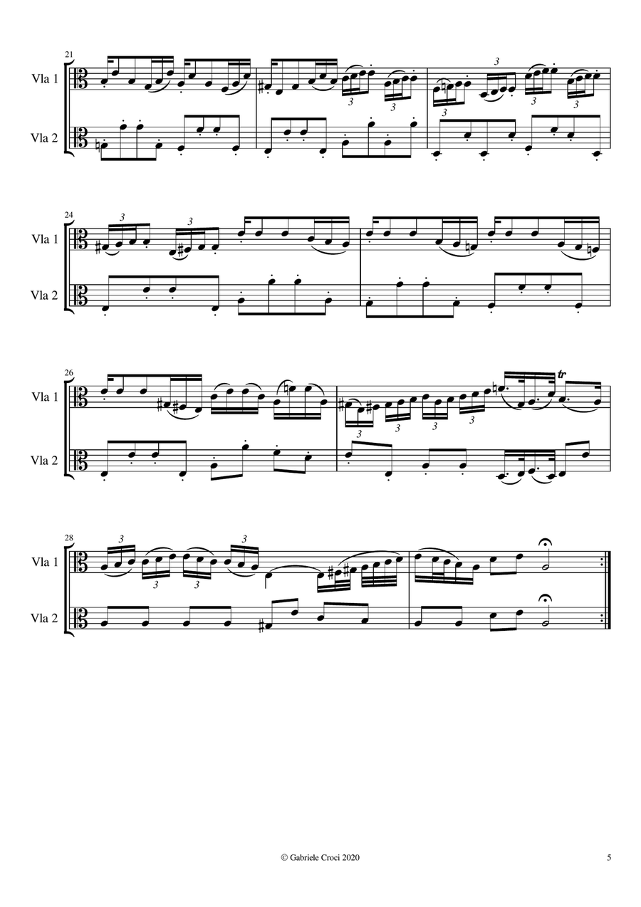 Sonata in a minor RV44 String Duet scores gallery preview page 6
