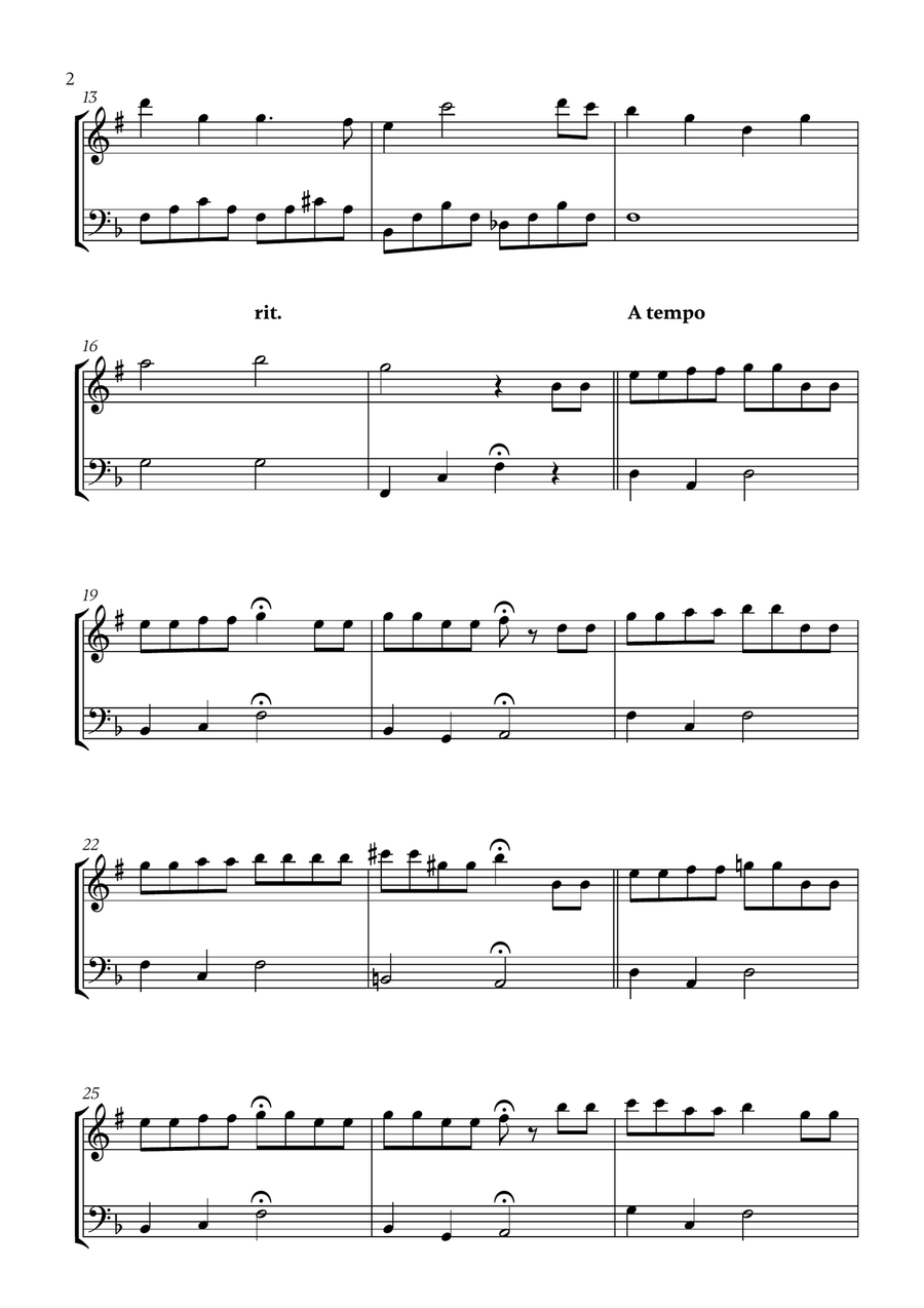 Hymne A L'amour Hymne A L'amour Woodwind Duet scores gallery preview page 2