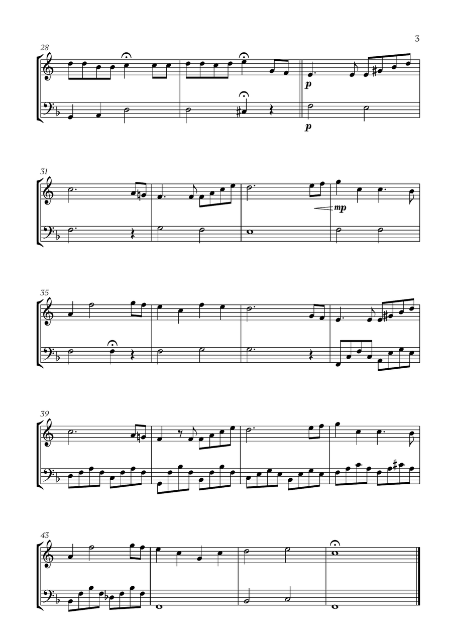 Hymne A L'amour Hymne A L'amour Woodwind Duet scores gallery preview page 3