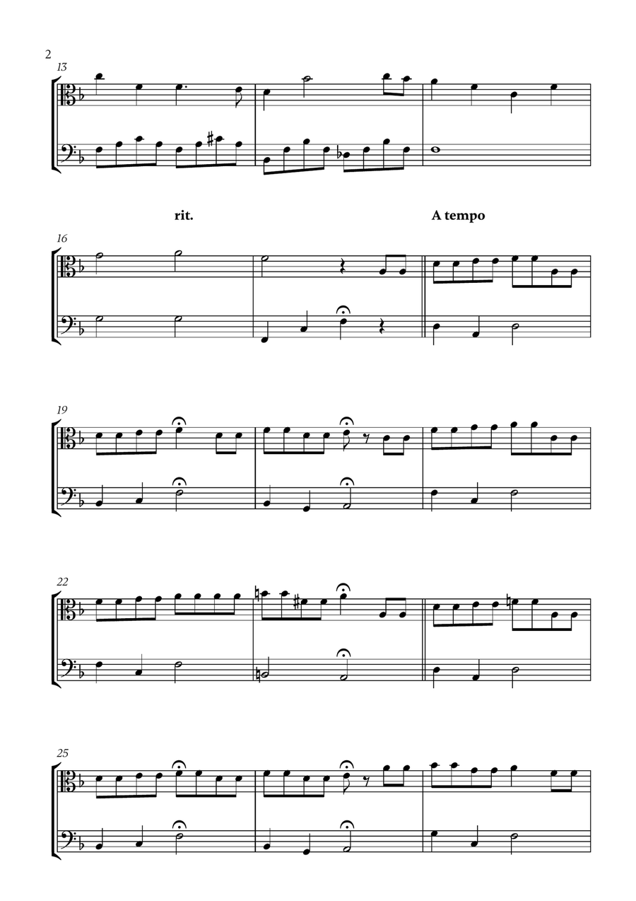 Hymne A L'amour Hymne A L'amour String Duet scores gallery preview page 2