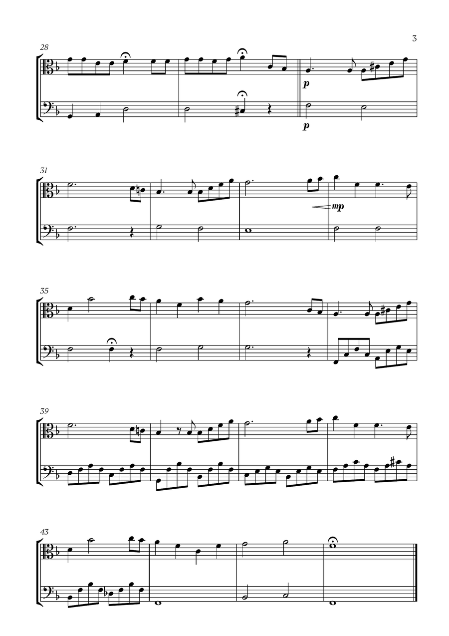 Hymne A L'amour Hymne A L'amour String Duet scores gallery preview page 3
