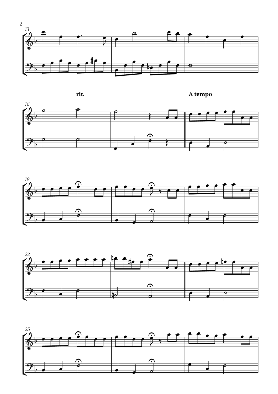 Hymne A L'amour Hymne A L'amour String Duet scores gallery preview page 2