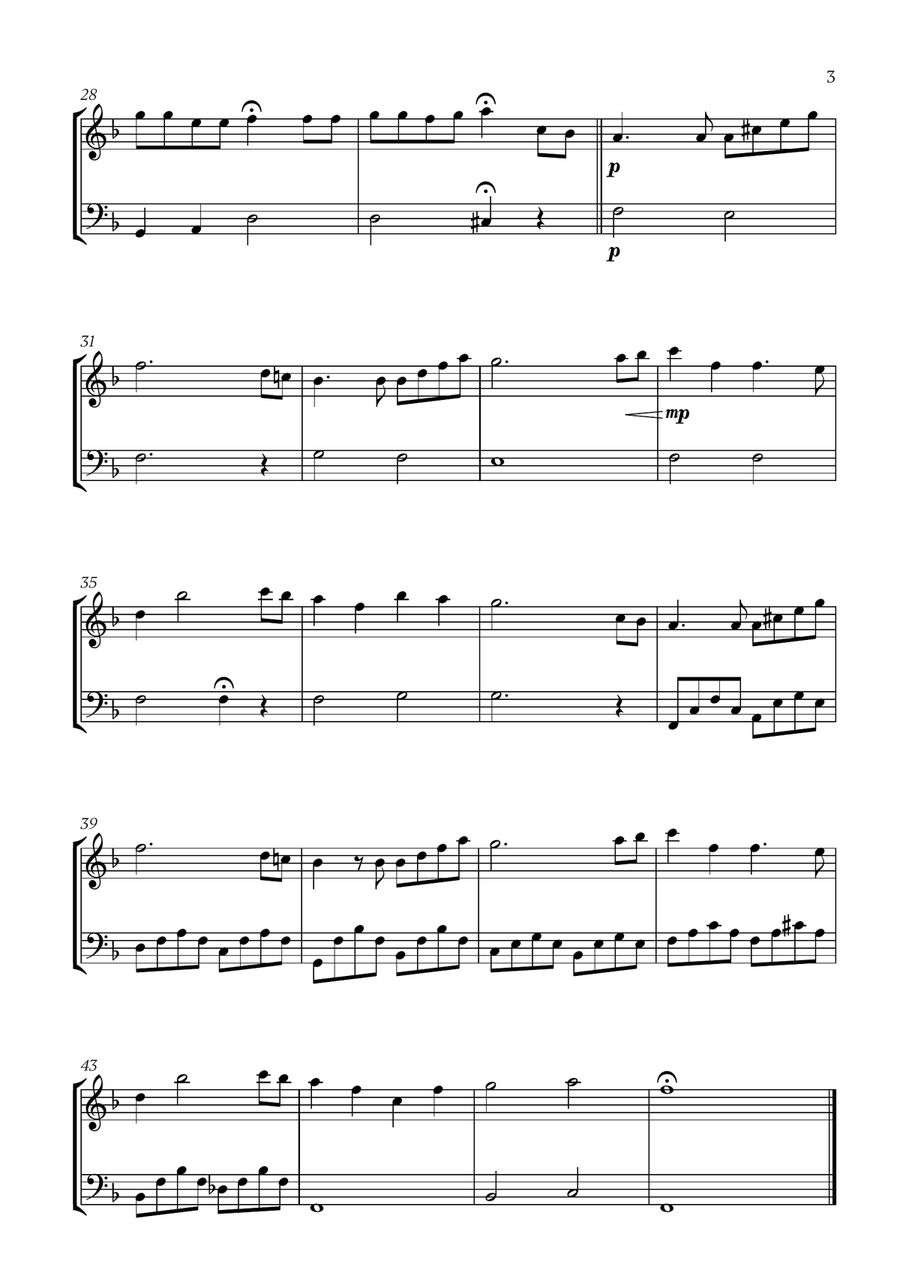 Hymne A L'amour Hymne A L'amour String Duet scores gallery preview page 3