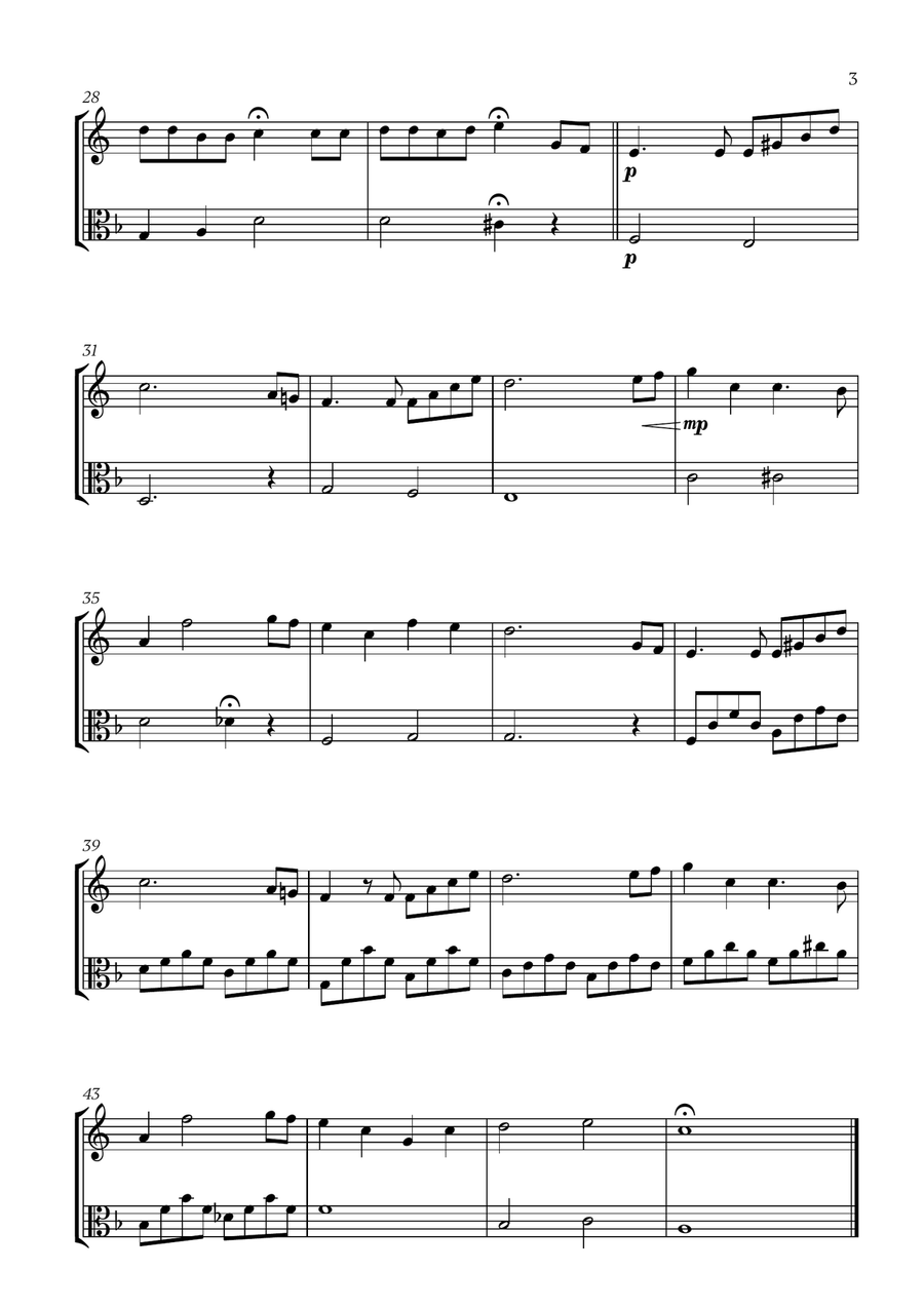 Hymne A L'amour Hymne A L'amour Horn scores gallery preview page 3