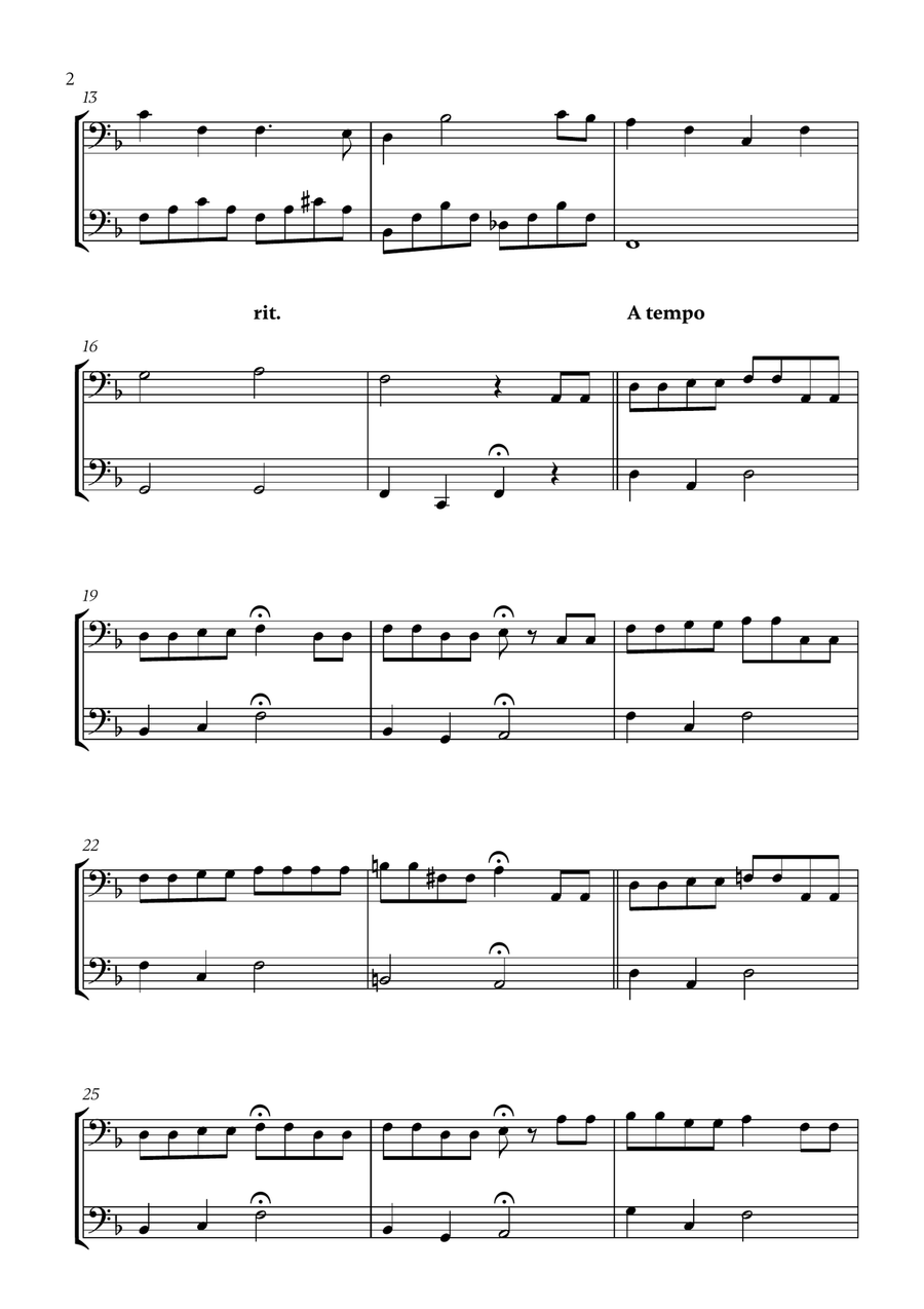 Hymne A L'amour Hymne A L'amour String Duet scores gallery preview page 2