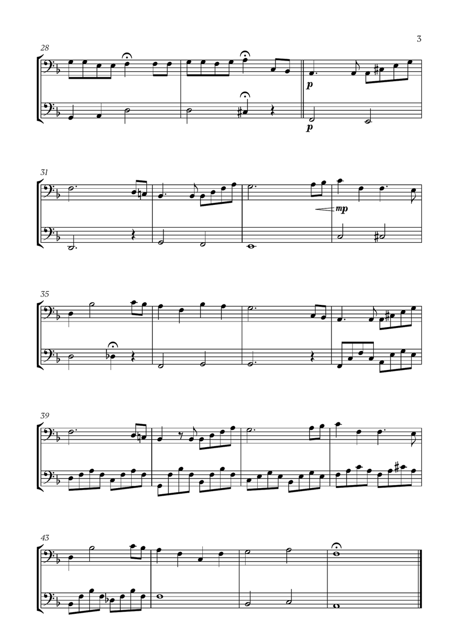 Hymne A L'amour Hymne A L'amour String Duet scores gallery preview page 3
