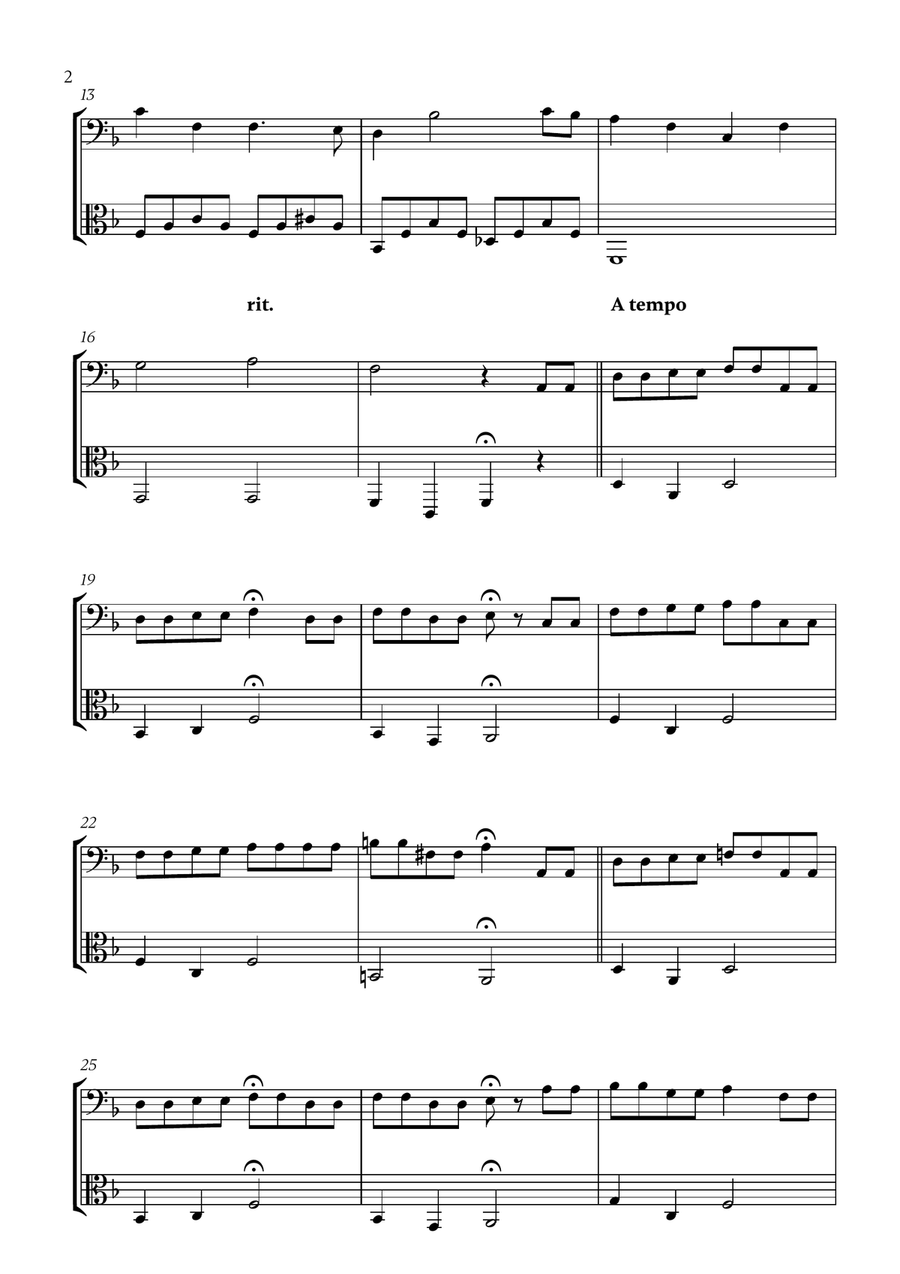 Hymne A L'amour Hymne A L'amour String Duet scores gallery preview page 2