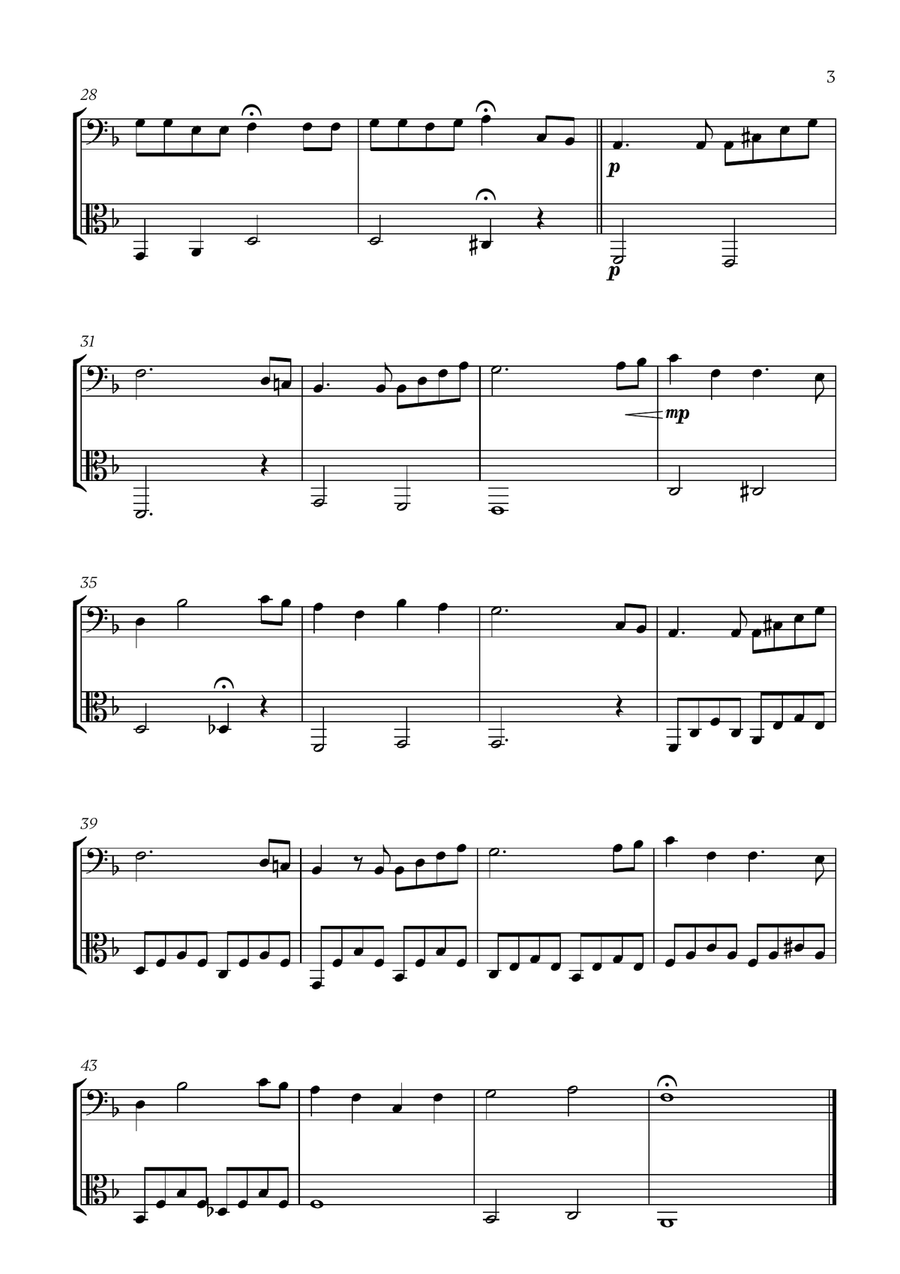 Hymne A L'amour Hymne A L'amour String Duet scores gallery preview page 3