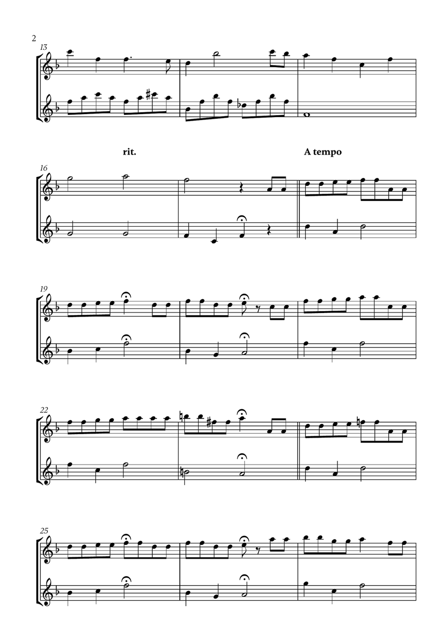 Hymne A L'amour Hymne A L'amour String Duet scores gallery preview page 2