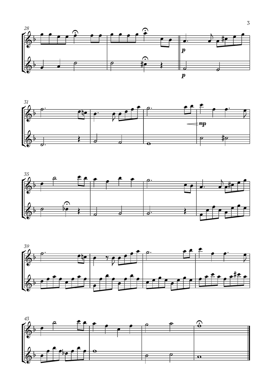 Hymne A L'amour Hymne A L'amour String Duet scores gallery preview page 3