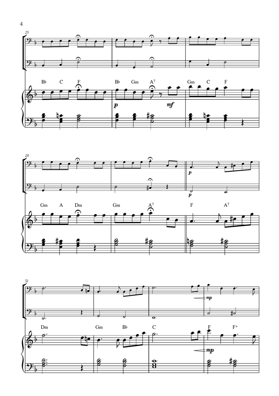 Hymne A L'amour Hymne A L'amour Woodwind Duet scores gallery preview page 4