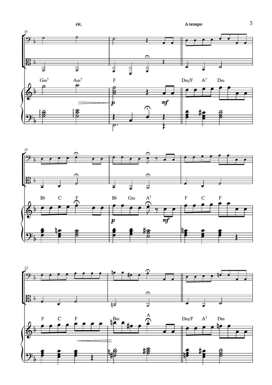 Hymne A L'amour Hymne A L'amour String Duet scores gallery preview page 3