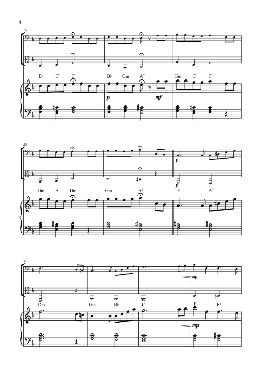 Hymne A L'amour Hymne A L'amour String Duet scores gallery preview page 4