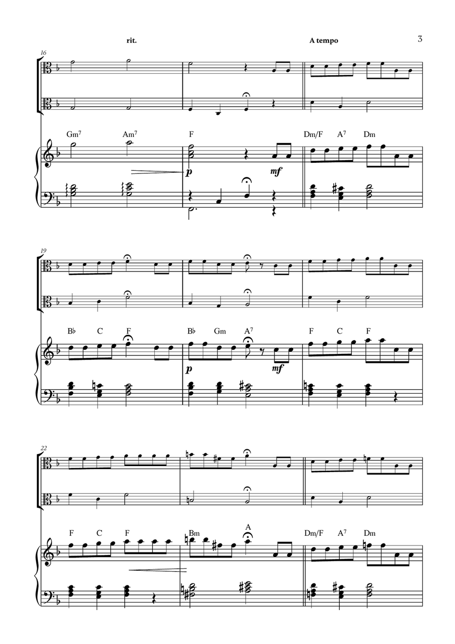 Hymne A L'amour Hymne A L'amour String Duet scores gallery preview page 3