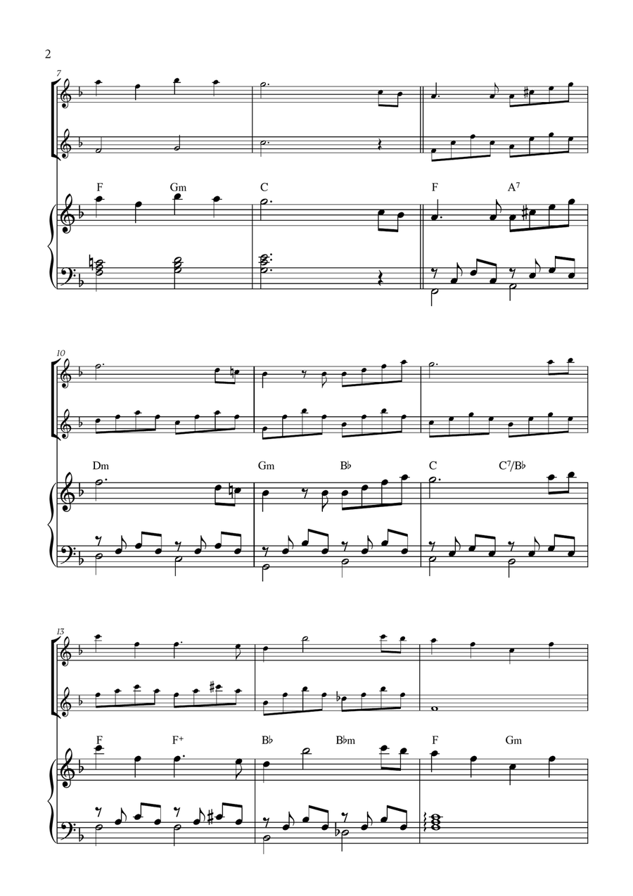 Hymne A L'amour Hymne A L'amour String Duet scores gallery preview page 2